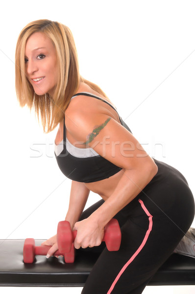 здоровья фитнес девушки красивой тренировки Сток-фото © diomedes66