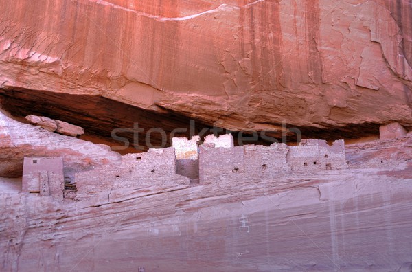 Cliff dwelling ruins in the Canyon de Chelly Stock photo © diomedes66