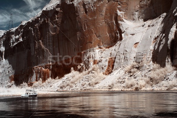 Csónakázás Colorado folyó kanyon Arizona víz Stock fotó © diomedes66