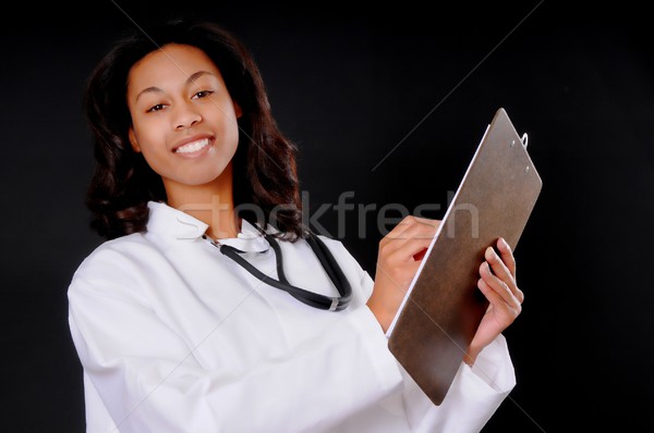 афроамериканец врач медсестры молодые красивой женщину Сток-фото © diomedes66