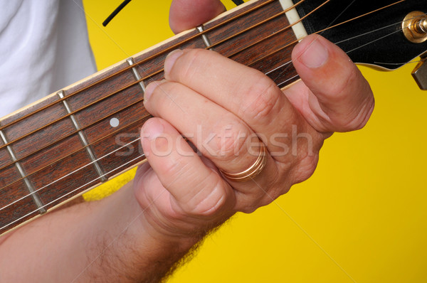 E Minor (Em) Guitar Chord Stock photo © diomedes66