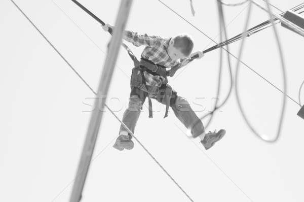 прыжки играет счастливым ребенка мальчика Сток-фото © diomedes66