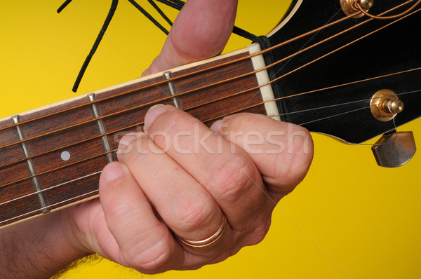 A minor guitar chord Stock photo © diomedes66