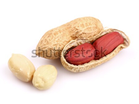 Secas amendoins comida branco vegetal Foto stock © Dionisvera