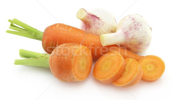 Stock photo: Carrots with garlic