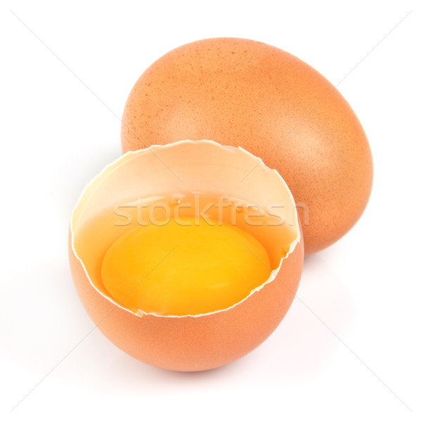 Taze yumurta gıda kabuk beyaz Stok fotoğraf © Dionisvera