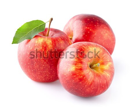 Olgun elma yaprakları doğa meyve kırmızı Stok fotoğraf © Dionisvera