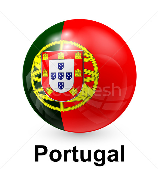 ストックフォト: ポルトガル · フラグ · 光 · 世界 · にログイン · 緑