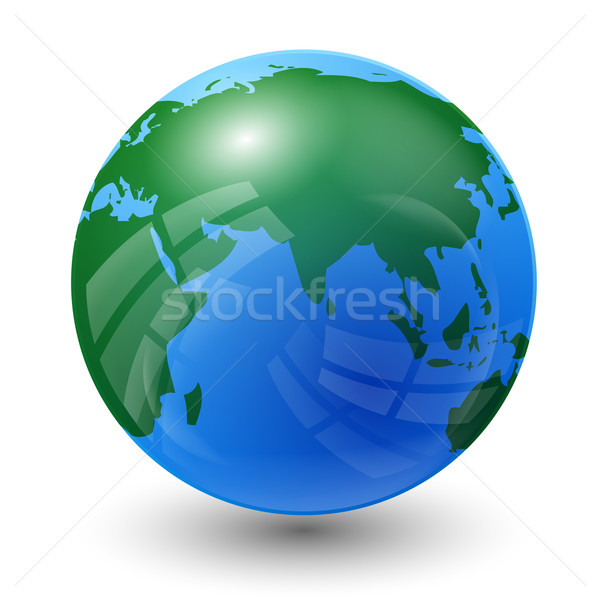 Planeten Karte Planeten Erde indian Ozean Ansicht Stock foto © dip
