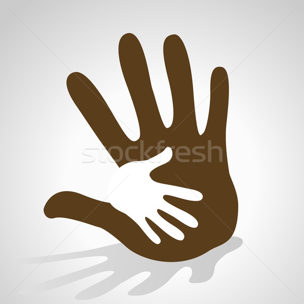 hand helping illustration Stock photo © dip