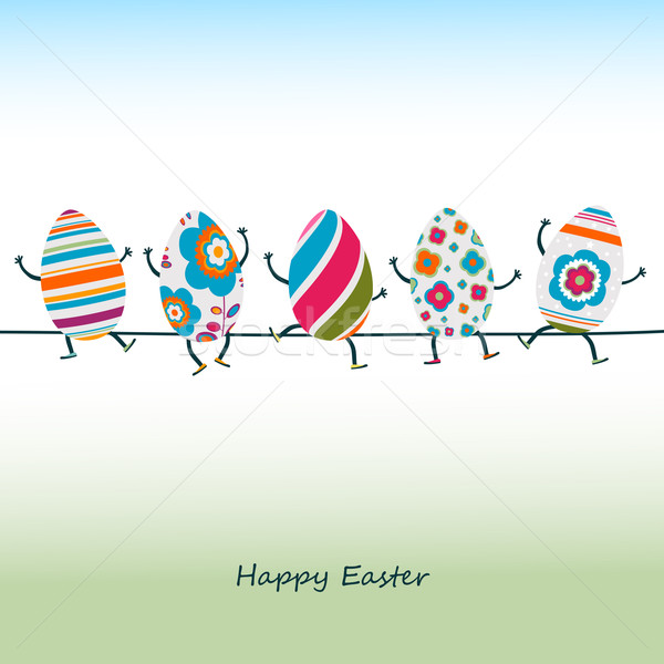 easter eggs characters Stock photo © dip