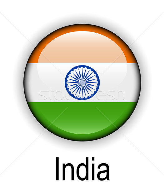 Indie urzędnik banderą projektu świat pomarańczowy Zdjęcia stock © dip