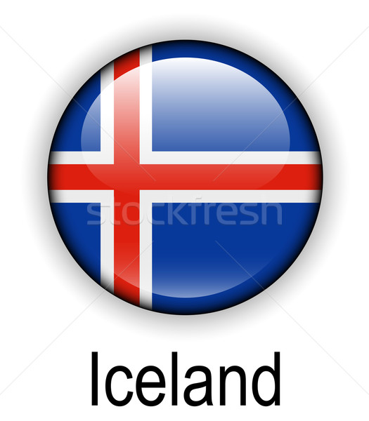 Izland hivatalos zászló terv világ felirat Stock fotó © dip