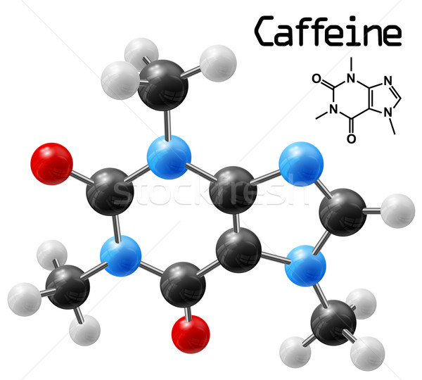 Cafeïne model koffie ontwerp achtergrond onderwijs Stockfoto © dip