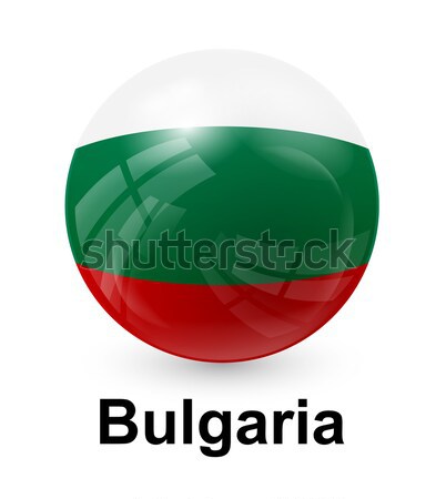 Bulgária zászló fény világ felirat labda Stock fotó © dip