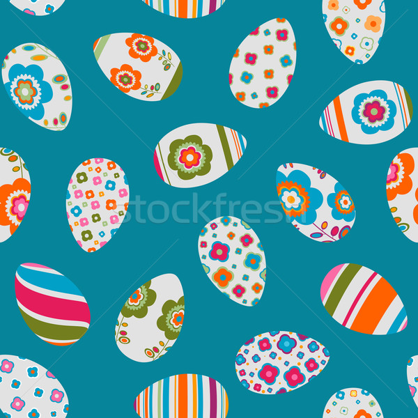 colorful easter eggs seamless pattern Stock photo © dip