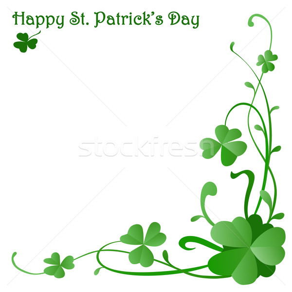 background design for St. Patrick's Day with three leaves clovers Stock photo © dip