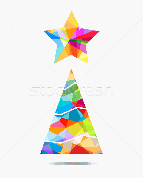 christmas tree triangular design Stock photo © dip