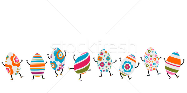 easter eggs characters Stock photo © dip