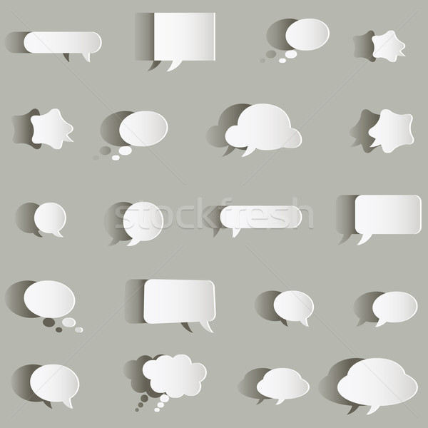 Papel bubbles discurso projeto fundo comunicação Foto stock © dip