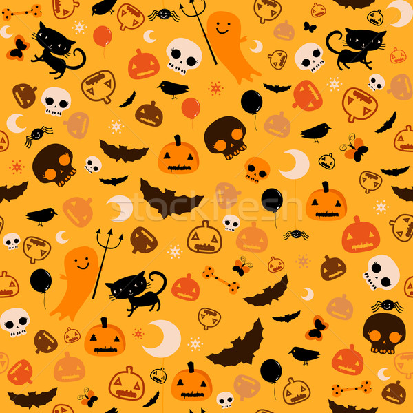 Zdjęcia stock: Halloween · strony · dzieci · Motyl · kot