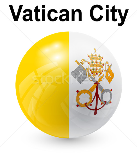 梵蒂岡城 官方 旗 設計 世界 簽署 商業照片 © dip