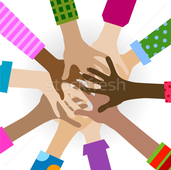 hands diverse togetherness  Stock photo © dip