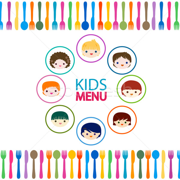 menu kids background Stock photo © dip