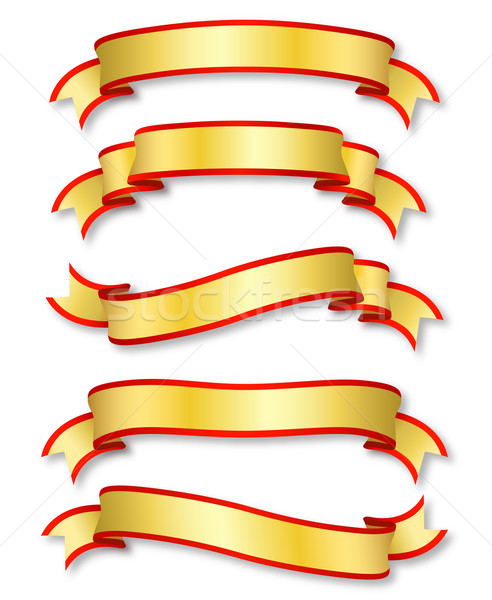 Altın ayarlamak beş kıvırcık dizayn Stok fotoğraf © dip