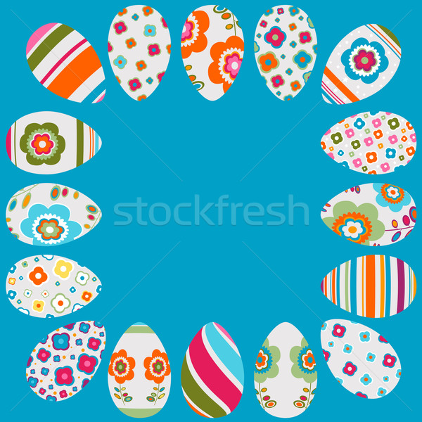colorful easter eggs frame  Stock photo © dip