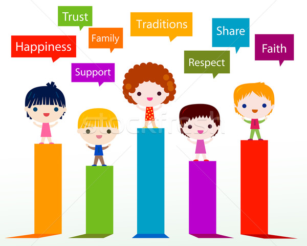 kids values infographic Stock photo © dip