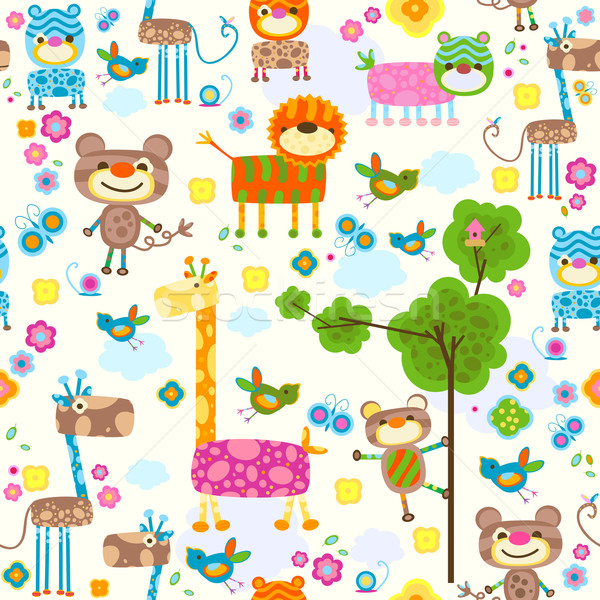 Stock photo: animals background