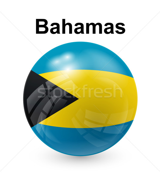 Bahamas bandeira oficial botão bola mundo Foto stock © dip