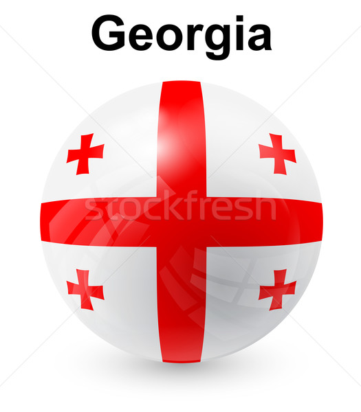 Gruzja urzędnik banderą projektu świat podpisania Zdjęcia stock © dip