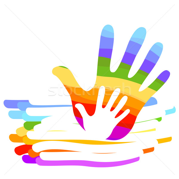 hand rainbow illustration Stock photo © dip