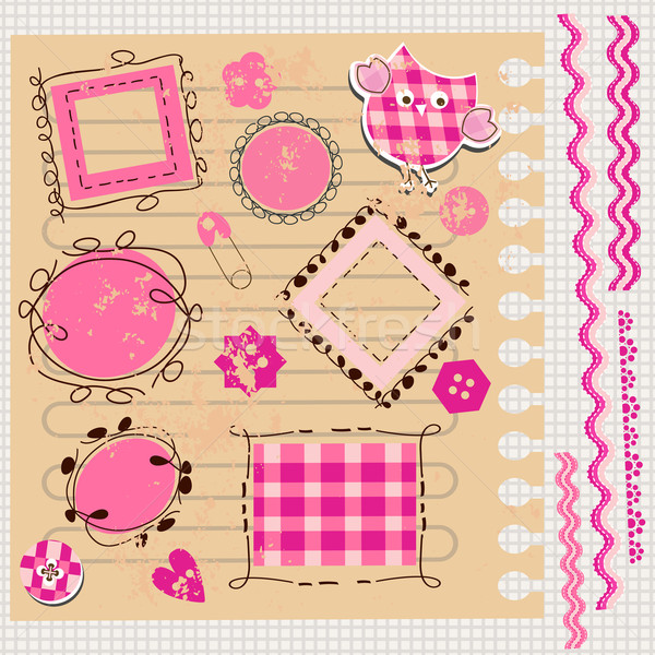 [[stock_photo]]: Scrapbook · cute · école · enfants