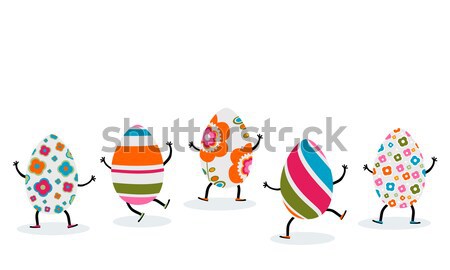 easter eggs characters Stock photo © dip