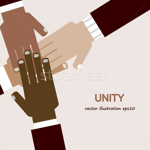 Eller birlik grup takım renkler Stok fotoğraf © dip