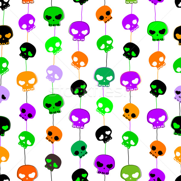 Halloween cute Schädel Hintergrund Spaß Stock foto © dip