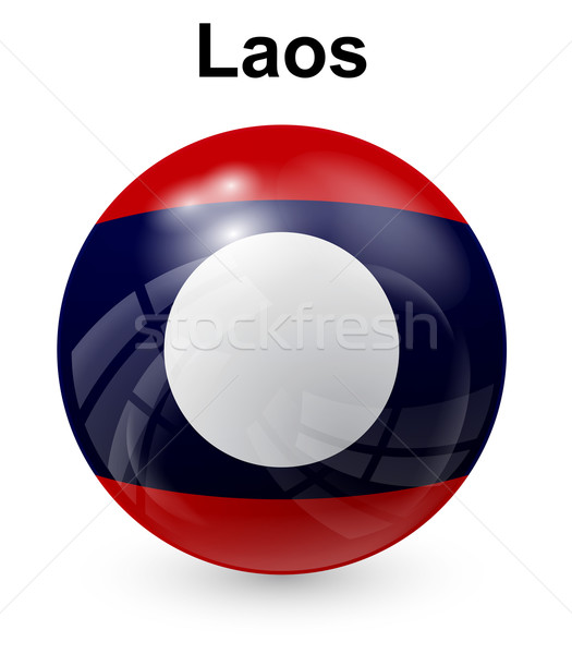 Laos resmi bayrak dizayn dünya imzalamak Stok fotoğraf © dip