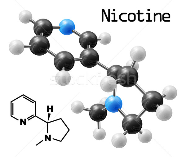 [[stock_photo]]: Nicotine · modèle · design · fond · éducation · bleu