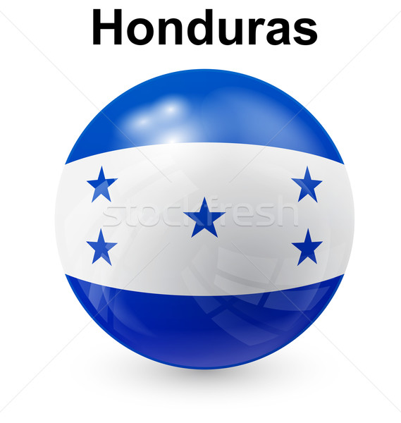 Foto d'archivio: Honduras · palla · bandiera · ufficiale · pulsante · mondo