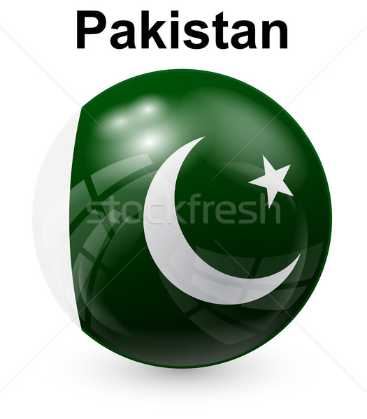 Пакистан официальный флаг дизайна Мир луна Сток-фото © dip