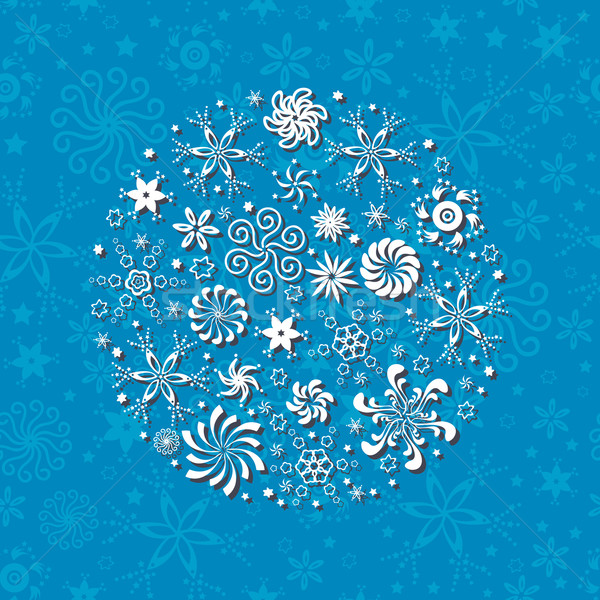 Inverno pattern fiocchi di neve texture neve Foto d'archivio © dip