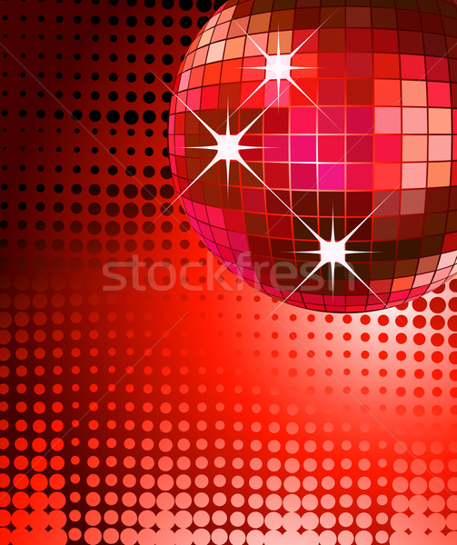 Disco ball retro strony ilustracja muzyki świetle Zdjęcia stock © dip