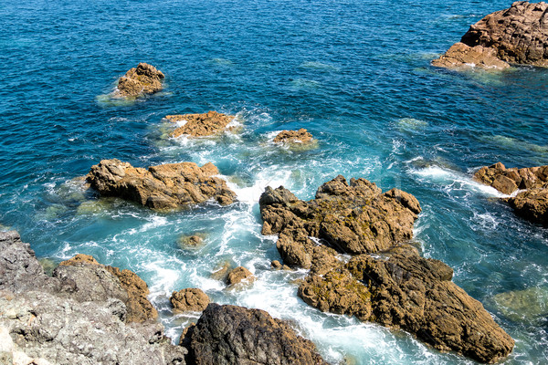 Waves Crashing Against the Rocks Stock photo © Discovod