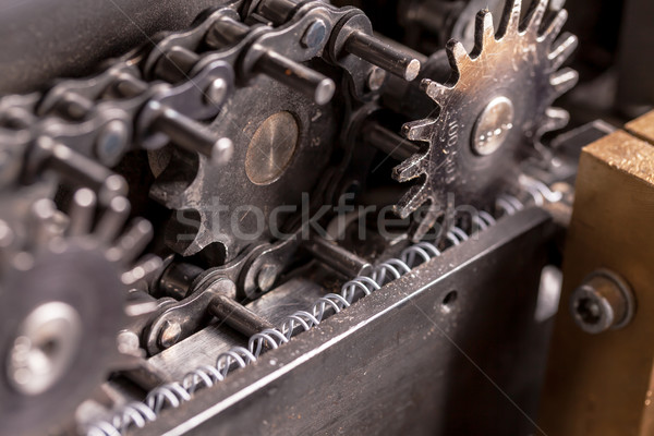 Primer plano industrial máquina resumen tecnología metal Foto stock © Discovod