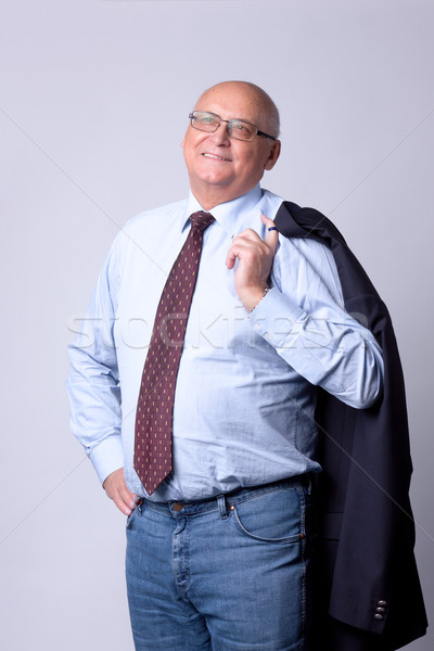 портрет успешный старший человека серый бизнеса Сток-фото © Discovod