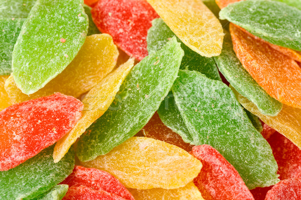 édes kandírozott gyümölcs közelkép textúra cukorka Stock fotó © Discovod