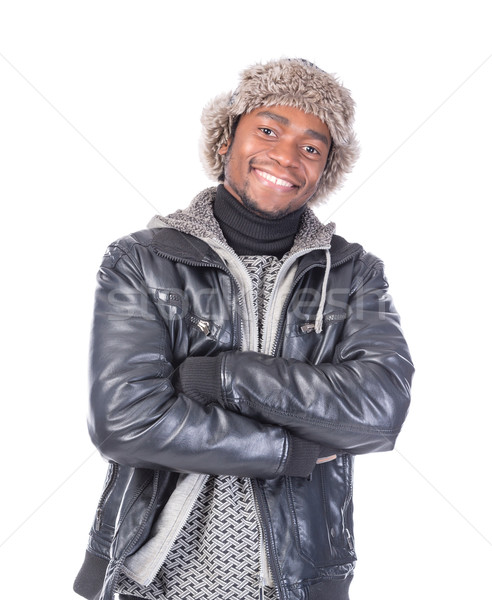 Stock photo: Young African-American feeling cold